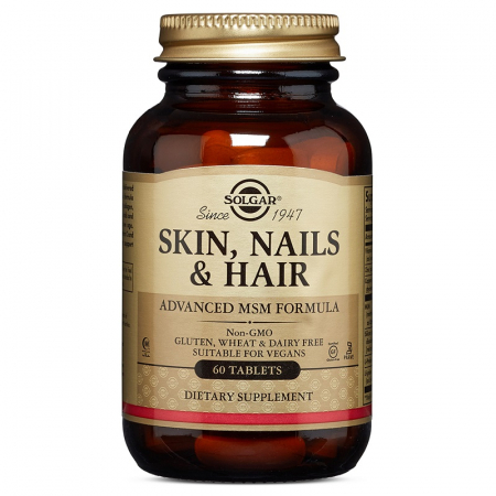 SUPLIMENTE VITAMINE ȘI MINERALE - SOLGAR SKIN NAILS +HAIR FORMULA 60CPR