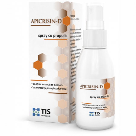 SUPLIMENTE RĂCEALĂ- APARAT RESPIRATOR ANTIVIRAL - TIS APICRISIN SPRAY CU PROPOLIS