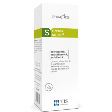 COSMETICE FAȚĂ - TIS CREMA CU SULF 50 ML