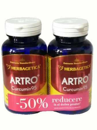 SUPLIMENTE ARTICULATII ANTIINFLAMATOARE - VITALIA ARTRO+ CURCUMIN95 60CP 1+1/2