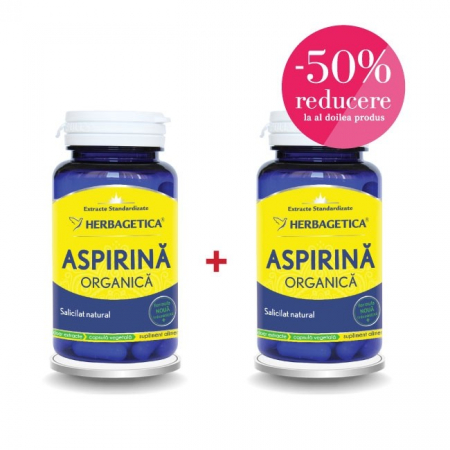 SUPLIMENTE ARTICULATII ANTIINFLAMATOARE - VITALIA ASPIRINA ORGANICA 60CPS+60 CPS -50% LA AL DOILEA PRODUS