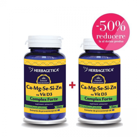 SUPLIMENTE VITAMINE ȘI MINERALE - VITALIA CA +MG +SE +SI +ZN +D3 60CP 1+1/2