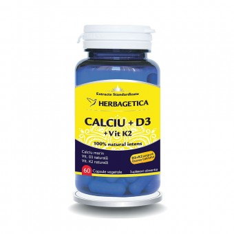 Produse - VITALIA CALCIU +D3 +K2 60CP/60+60-50%LA AL DOILEA