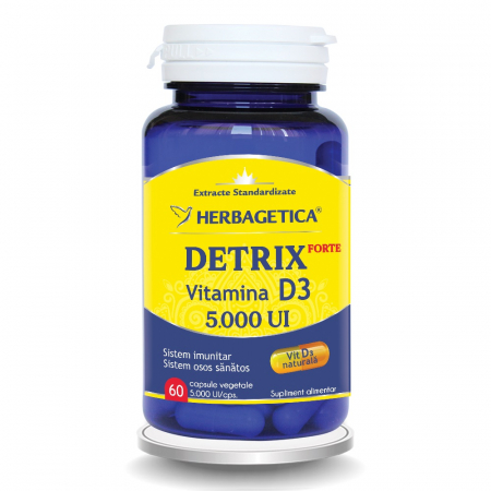 SUPLIMENTE VITAMINE ȘI MINERALE - VITALIA DETRIX VITAMINA D3 5000UI 60CP