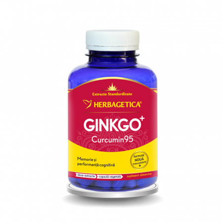 SUPLIMENTE MEMORIE SI CIRCULATIE - VITALIA GINKGO CURCUMIN 95 120CP