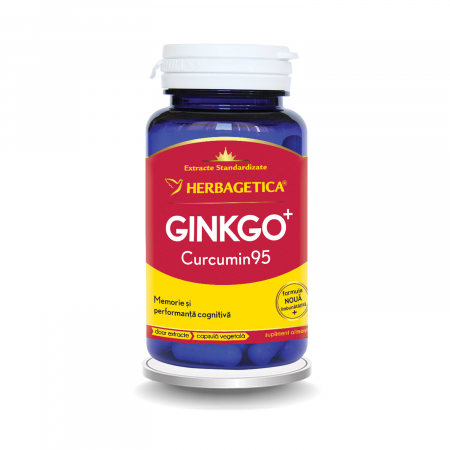 SUPLIMENTE MEMORIE SI CIRCULATIE - VITALIA GINKGO CURCUMIN 95 60CP