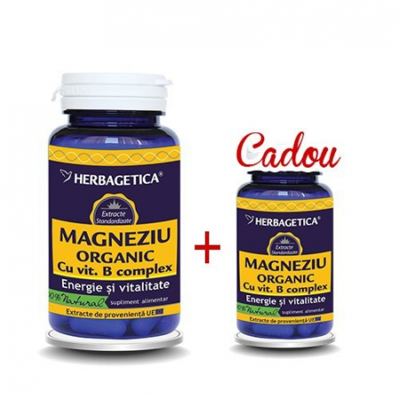 SUPLIMENTE VITAMINE ȘI MINERALE - VITALIA MAGNEZIU ORG 60CP/60+10