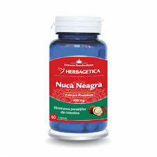 SUPLIMENTE DETOXIFIERE ANTIPARAZITARE - VITALIA NUCA NEAGRA 500 MG 60 CPS
