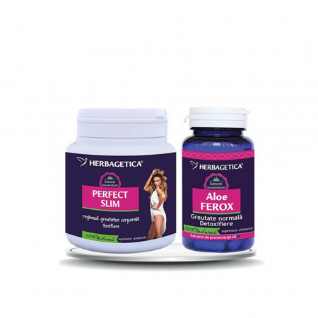 SUPLIMENTE SLĂBIRE - VITALIA PERFECT SLIM 210G +ALOE FEROX 30CP