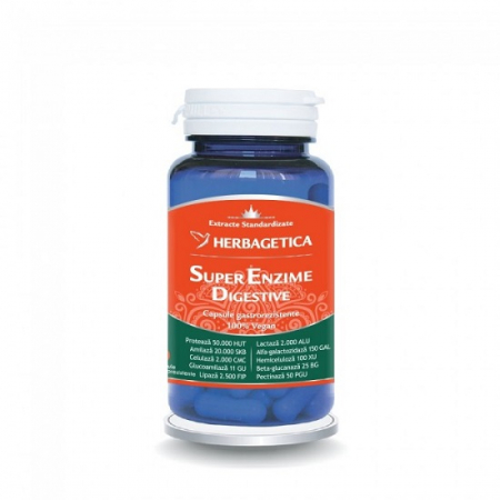 SUPLIMENTE STOMAC- DIGESTIE- COLON - VITALIA SUPER ENZIME DIGESTIVE 60 CPS