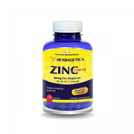 SUPLIMENTE VITAMINE ȘI MINERALE - VITALIA ZINC FORTE 120 CPS