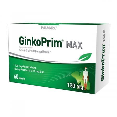 SUPLIMENTE MEMORIE SI CIRCULATIE - WALMARK GINKOPRIM MAX 60CP/60+30