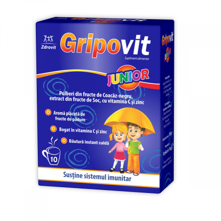 SUPLIMENTE RĂCEALĂ- APARAT RESPIRATOR ANTIVIRAL - ZDR GRIPOVIT JR 10DZ