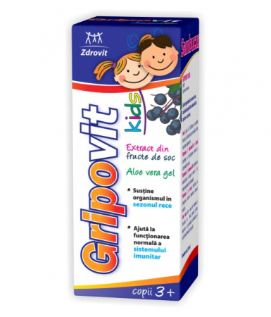 SUPLIMENTE RĂCEALĂ- APARAT RESPIRATOR ANTIVIRAL - ZDR GRIPOVIT KIDS 150ML