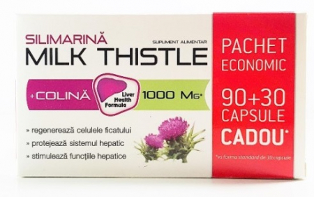 SUPLIMENTE HEPATOPROTECTOARE-BILA - ZDR SILIMARINA +COLINA 90+30CP