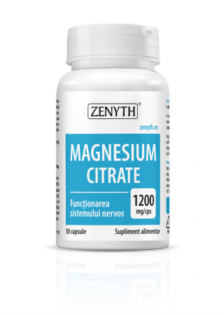 SUPLIMENTE VITAMINE ȘI MINERALE - ZENYTH MAGNESIUM CITRATE 30 CPS