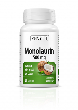 SUPLIMENTE RĂCEALĂ- APARAT RESPIRATOR ANTIVIRAL - ZENYTH MONOLAURIN 500 MG 30 CPS