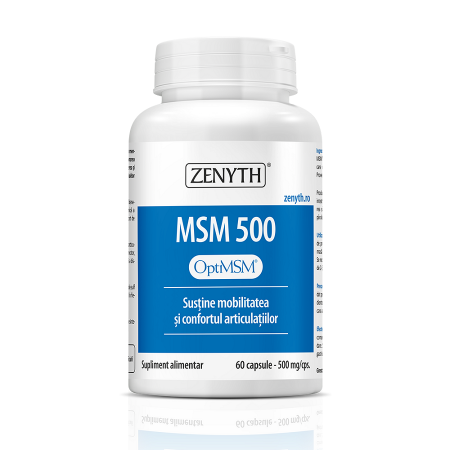 SUPLIMENTE ARTICULATII ANTIINFLAMATOARE - ZENYTH MSM 500MG 60CP