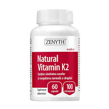 SUPLIMENTE VITAMINE ȘI MINERALE - ZENYTH NATURAL VITAMIN K2 60 CPS