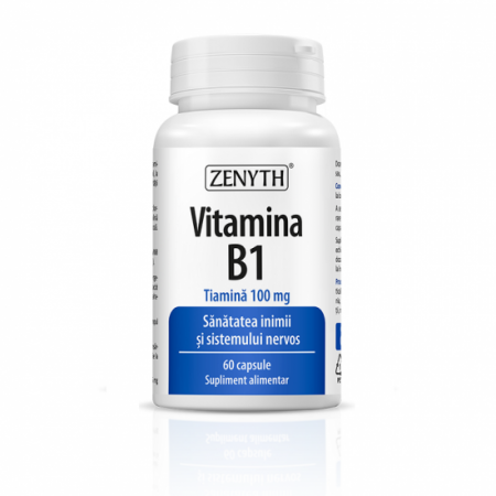 SUPLIMENTE VITAMINE ȘI MINERALE - ZENYTH VITAMINA B1 100 MG 60 CPS