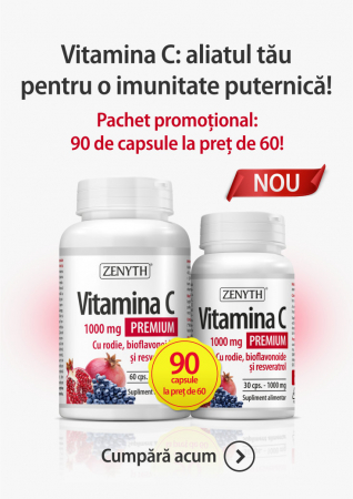 SUPLIMENTE IMUNITATE - ZENYTH VITAMINA C PREMIUM 1000MG 60CP+30