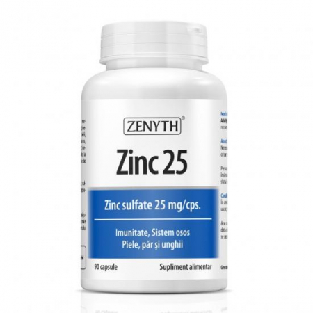 SUPLIMENTE VITAMINE ȘI MINERALE - ZENYTH ZINC 25MG 90CP