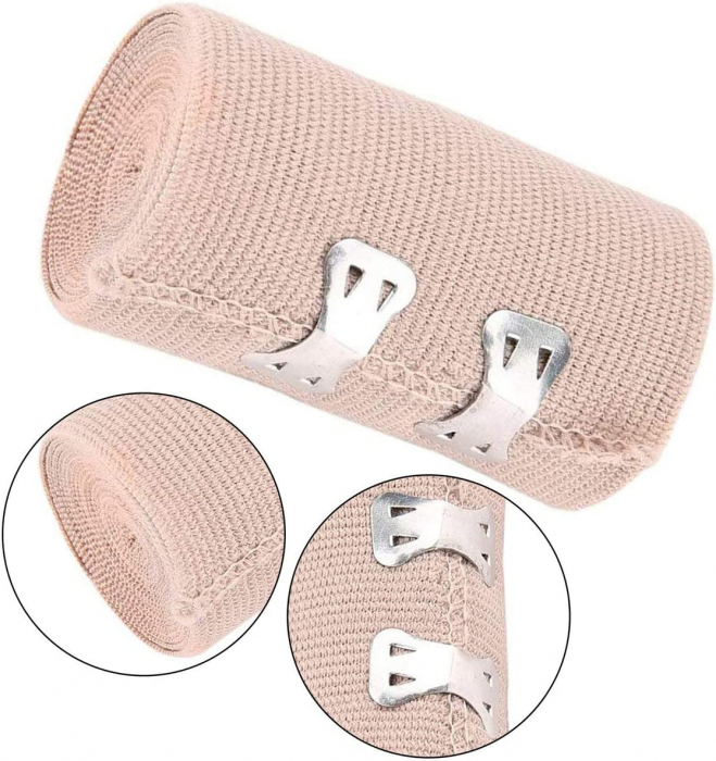 Bandaj elastic cu clema de fixare 5cm/4,5 m [2]