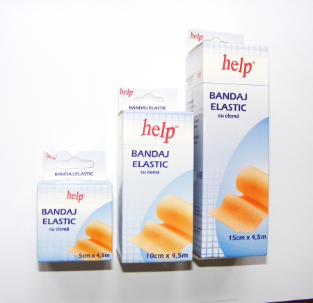 • Benzi, Bandaje, Pansamente - Bandaj elastic cu clema de fixare 5cm/4,5 m