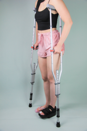 Carja Subaxilara 3 in 1, Pliabila, cu Amortizor,  Inaltime Reglabila