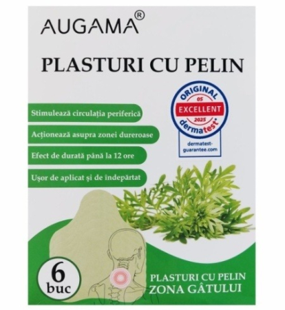 Creme, unguente, balsamuri, plasturi - Plasturi cu Pelin Zona Gatului, AUGAMA, 6buc/cutie