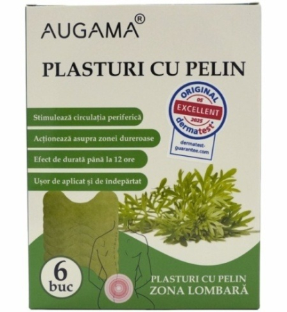 Creme, unguente, balsamuri, plasturi - Plasturi cu Pelin Zona Lombara, AUGAMA, 6buc/cutie