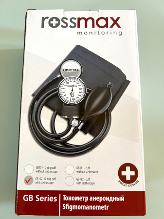 • Aparate pentru Monitorizare și Diagnostic - Tensiometru Manual Profesional Rossmax GB102 cu Stetoscop Inclus, Pentru Măsurarea Tensiunii Arteriale