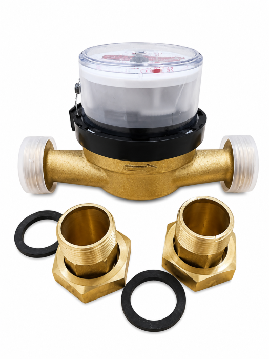 Apometru Novator 3/4" cu racorduri incluse, corp din bronz [3]