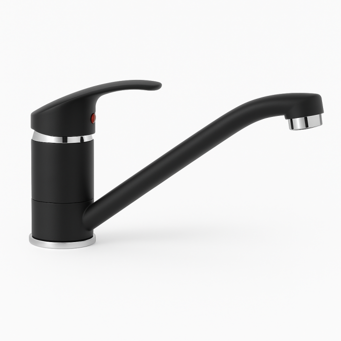 Baterie de chiuvetă bucătărie, monocomandă, finisaj negru mat - Italomix 25510 [1]