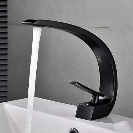 Baterie lavoar monocomanda, lebada , alama, negru mat Swan FL1507 [3]