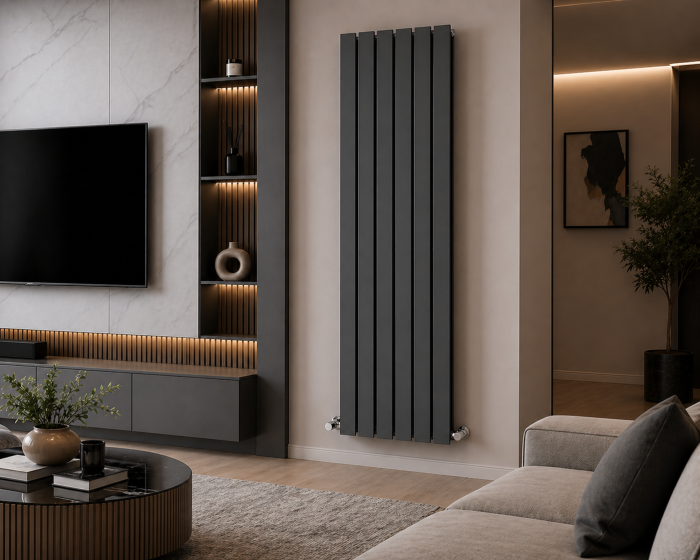 Calorifer otel gri antracit cu profil dublu 1800x452x83mm R25 [3]