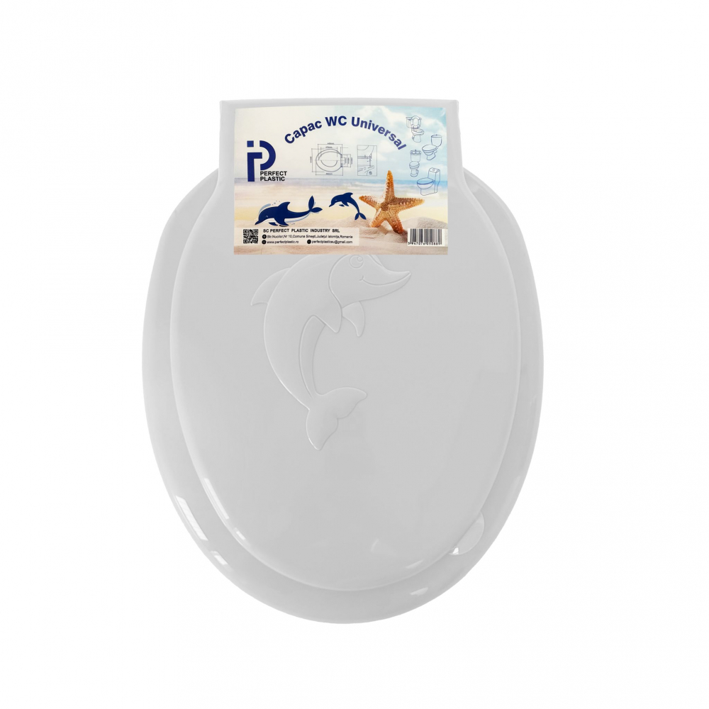 Capac wc universal, plastic, model delfin [2]