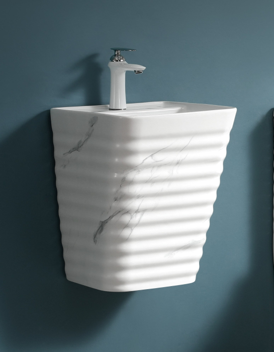 Lavoar suspendat, alb glazurat, ceramica sanitara, 40 x 38 x 51 cm P179UG [1]