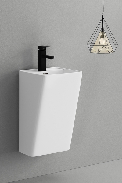 Lavoar suspendat, alb lucios, ceramica sanitara, 36 x 33 x 60 cm, gaura baterie P111 [1]