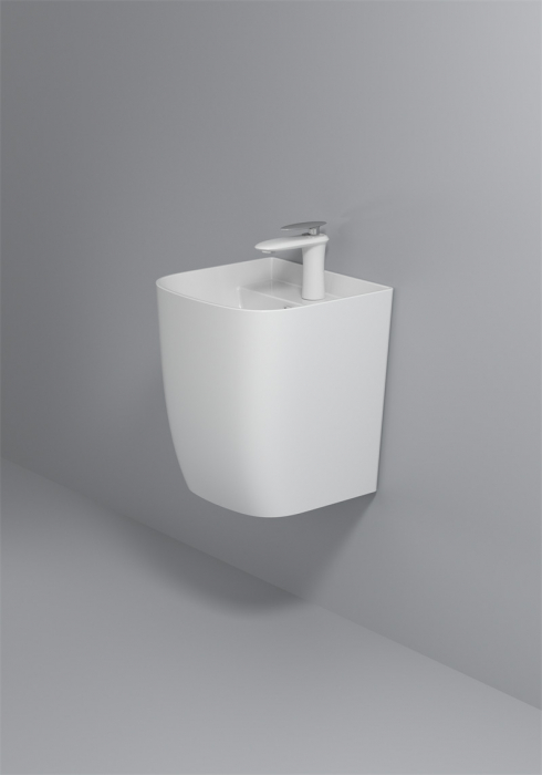 Lavoar suspendat, alb lucios, ceramica sanitara, 40 x 38 x 45 cm, gaura baterie P124 [1]