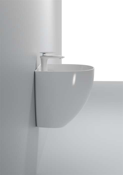 Lavoar suspendat, alb lucios, ceramica sanitara, 40 x 42 x 42 cm, gaura baterie P175 [2]