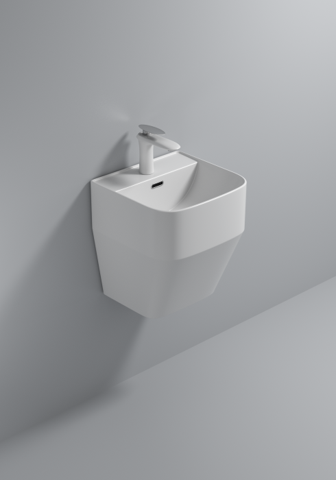 Lavoar suspendat, ceramică sanitară, finisaj alb 40 x 39 x 45 cm - P133 [2]