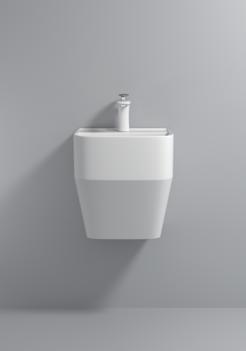 Lavoar suspendat, ceramică sanitară, finisaj alb 40 x 39 x 45 cm - P133 [4]