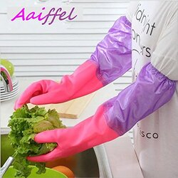 Manusi unisex reutilizabile din latex, uz casnic, utile pentru curățarea bucătăriei, spălatul ustensilelor, lucrările de grădinărit. [4]