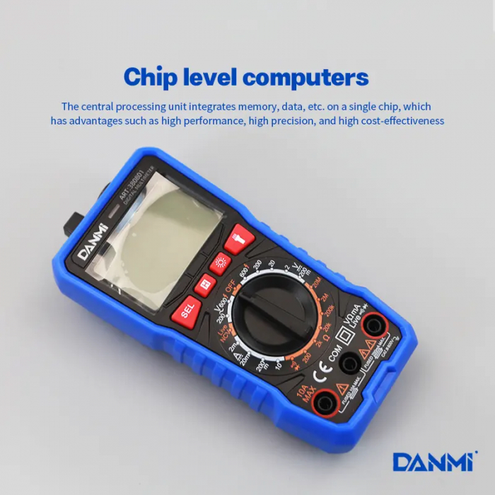 Multimetru digital, afisaj LCD, tester diode/baterii/continuitate, oprire automata, baterii incluse DANMI 380801 [4]