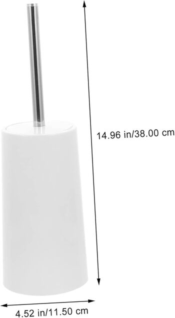 Perie pentru toaleta, cu bol, din plastic, alb [3]