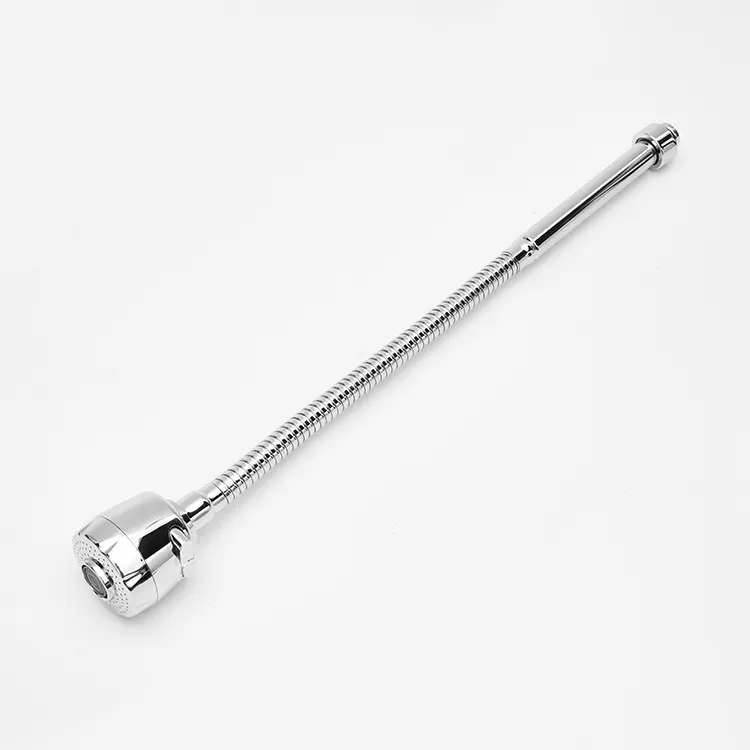 Pipa baterie lebada flexibila, perlator cu 2 functii,cromata, 50 cm [2]