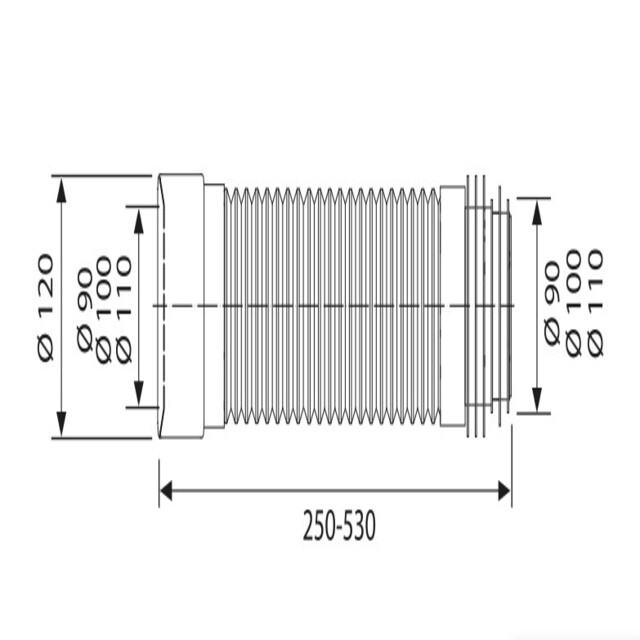 Racord wc extensibil 250-530 mm [2]