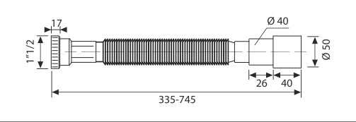 Racord extensibil iesire Ø40-50 piulita plastic 1”1/2 Eurociere 8058 [2]
