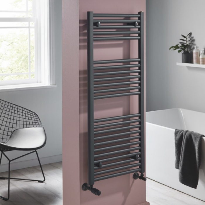 Calorifer baie portprosop din otel, 23 elementi, 50 x 120 cm, curbat, gri antracit ThermaLux SUN-D13 [2]